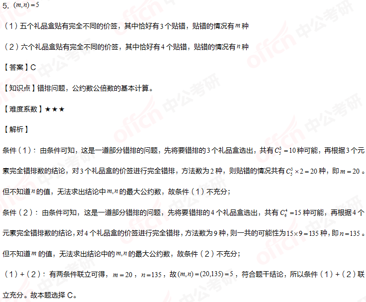 2021考研管理類(lèi)聯(lián)考綜合初數暑期備考：詳解考試重難點(diǎn)之錯排問(wèn)題