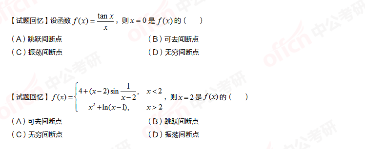 2022考研高數 極限 間斷點